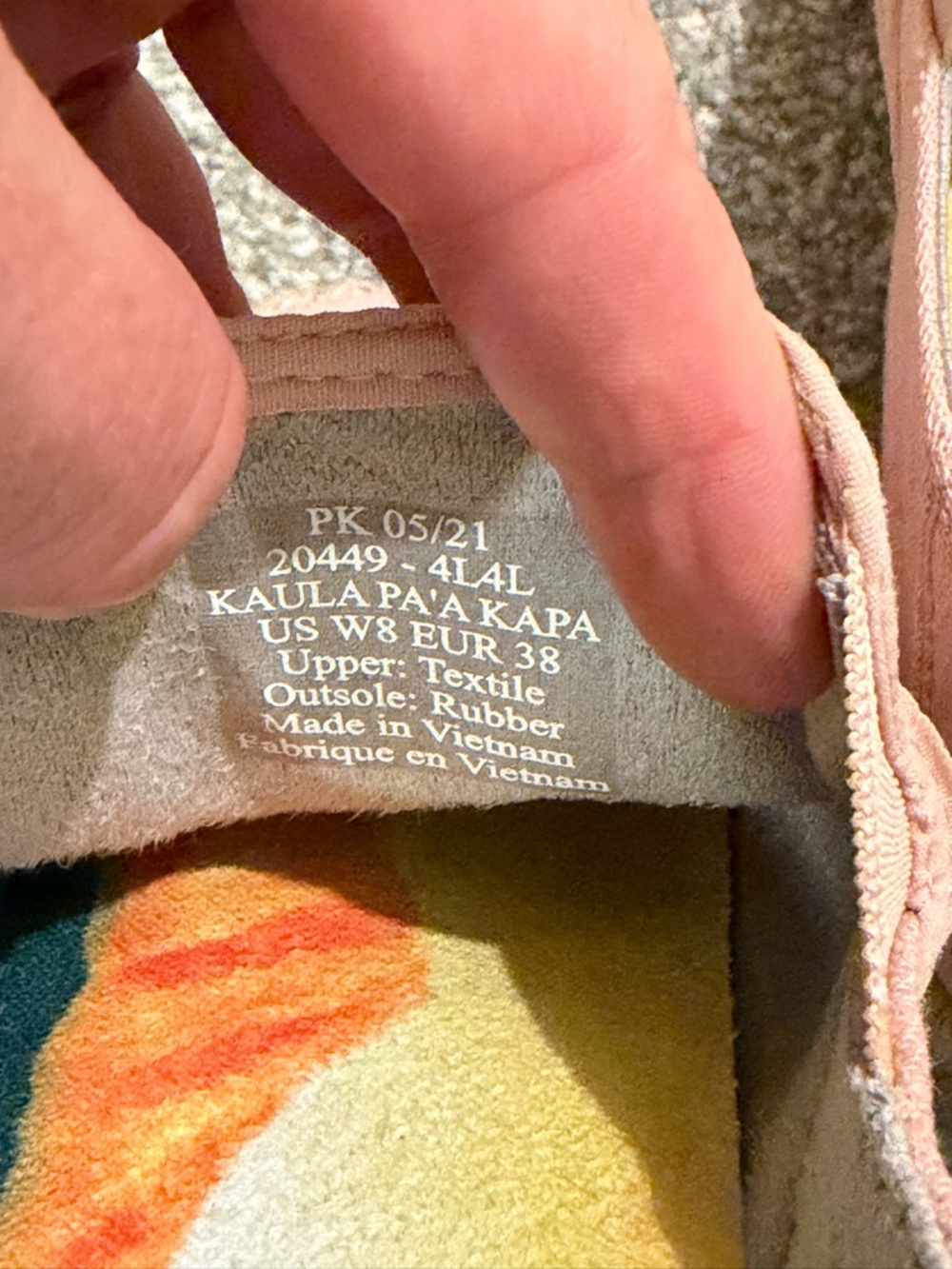 *LIKE NEW* Olukai Kaula Pa’a Kapa Pink Canvas Espadrille Slip-On Shoes - Picture 6 of 8